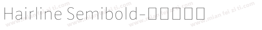 Hairline Semibold字体转换